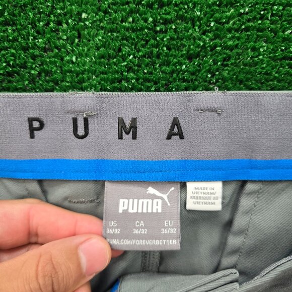 Puma Pants Mens 36x32 Gray Golf Performance Straight‎ Leg Outdoor Casual - Picture 8 of 11